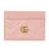 Gucci GG Marmont Card Case, &pound;175, Accessories, Pink, Leather, Front view
